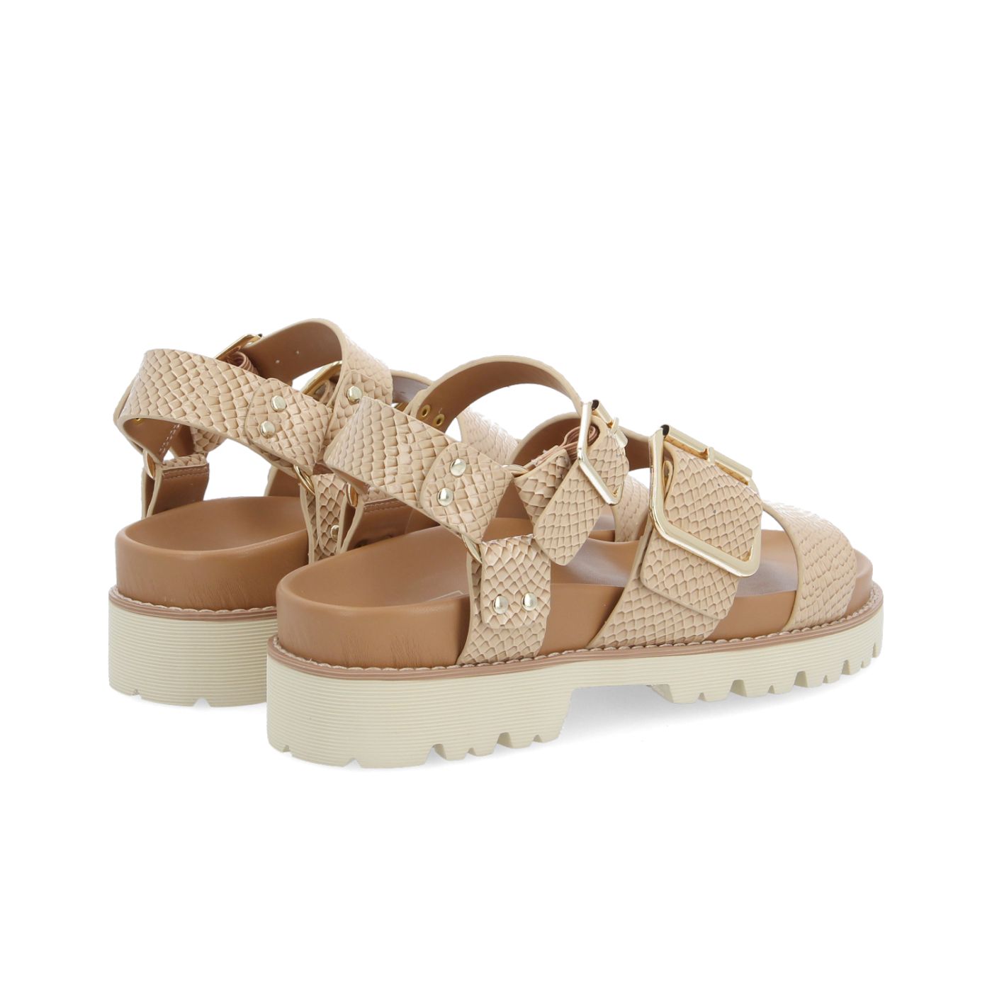 JUNE ANKLE W - PRINT PYTHON - BEIGE